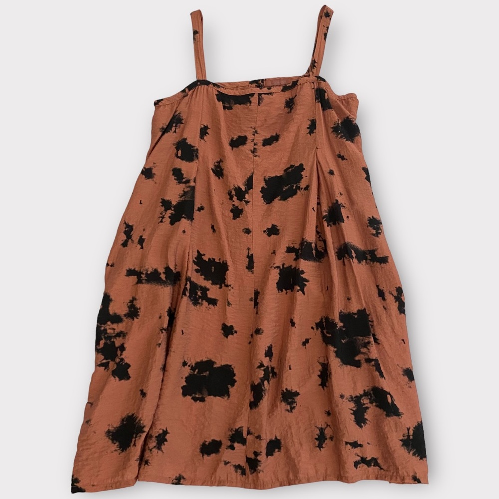 Cut Loose Women’s Dress Adjustable Strap Splotch Print Lagenlook Bohemian Boho - Picture 2 of 6